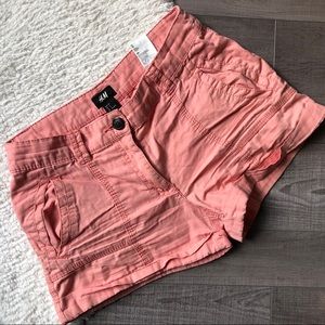 H&M Pink Cargo Shorts Size 4